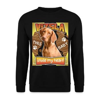Vizsla, Magyar Vizsla, funny saying - Unisex Sweatshirt - black - Front - Alina (178cm) & Michal (187cm)