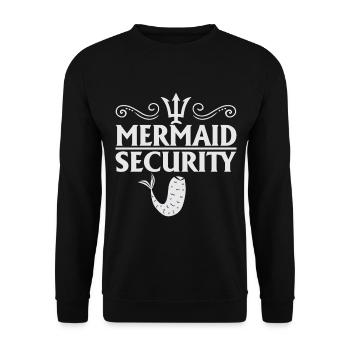 Mermaid Security - Unisex Pullover - Schwarz - Vorne - Alina (178cm) & Michal (187cm)