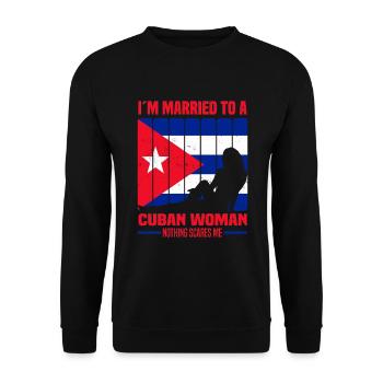 Cuba - Unisex Sweatshirt - black - Front - Alina (178cm) & Michal (187cm)