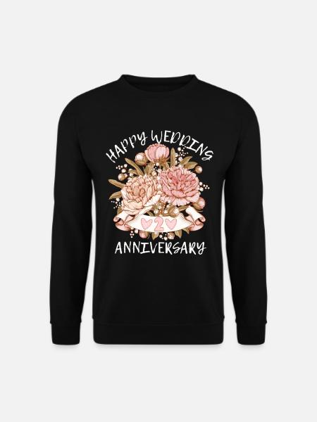 Wedding Anniversary Congratulations with Hydrangeas - Unisex Sweatshirt - black