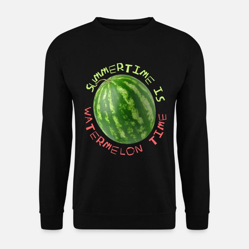 Melon, watermelon, funny saying Summertime - Unisex Sweatshirt - black