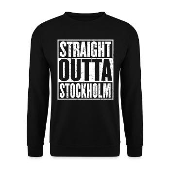 Straight Outta Stockholm Vintage - Sweat-shirt Unisexe - noir - Devant - Alina (178cm) & Michal (187cm)