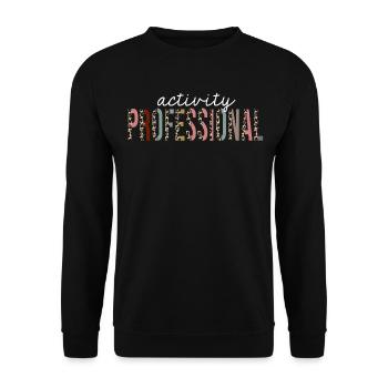 Cadeau drôle d'impression de léopard professionnel d'activité - Sweat-shirt Unisexe - noir - Devant - Alina (178cm) & Michal (187cm)