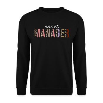 Gestionnaire d’actifs Leopard Print Funny Gift - Sweat-shirt Unisexe - noir - Devant - Alina (178cm) & Michal (187cm)