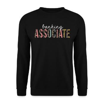 Associé bancaire Leopard Print Funny Gift - Sweat-shirt Unisexe - noir - Devant - Alina (178cm) & Michal (187cm)