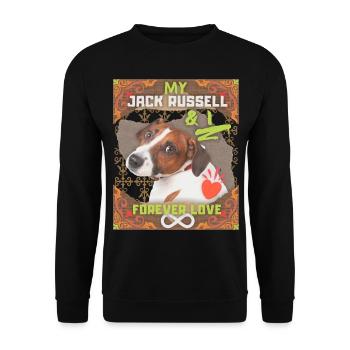 Jack Russell Terrier, saying - Unisex Sweatshirt - black - Front - Alina (178cm) & Michal (187cm)