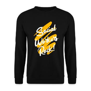 Sozialarbeiter Modus an - Unisex Pullover - Schwarz - Vorne - Alina (178cm) & Michal (187cm)