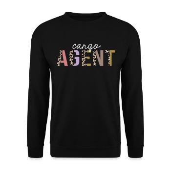 Agent cargo Leopard Print Drôle cadeau - Sweat-shirt Unisexe - noir - Devant - Alina (178cm) & Michal (187cm)