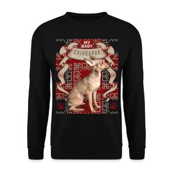 Chihuahua, dicton drôle - Sweat-shirt Unisexe - noir - Devant - Alina (178cm) & Michal (187cm)