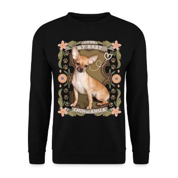 Chihuahua, dicton drôle, amour amour - Sweat-shirt Unisexe - noir - Devant - Alina (178cm) & Michal (187cm)