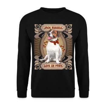 Jack Russell Terrier, Chien, Jack Russell Disant - Sweat-shirt Unisexe - noir - Devant - Alina (178cm) & Michal (187cm)