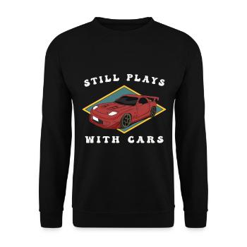 Sports Car Tuning Hobby - Unisex Sweatshirt - black - Front - Alina (178cm) & Michal (187cm)