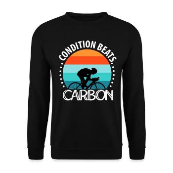 Condition beats carbon - Unisex Sweatshirt - black - Front - Alina (178cm) & Michal (187cm)