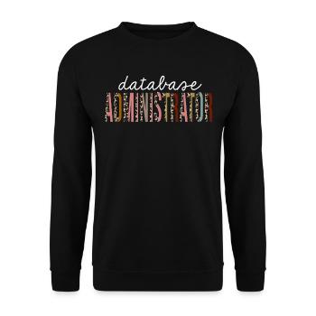 Administrateur de base de données Leopard Print Funny Gift - Sweat-shirt Unisexe - noir - Devant - Alina (178cm) & Michal (187cm)