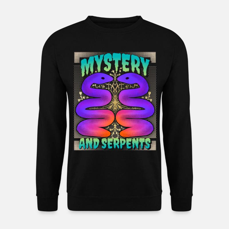 Snake, mysterious snakes, saying - Unisex Sweatshirt - black