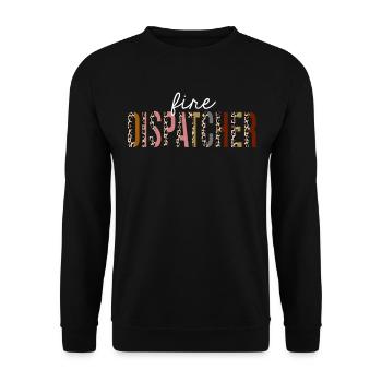 Fire Dispatcher Leopard Print Funny Gift - Unisex Sweatshirt - black - Front - Alina (178cm) & Michal (187cm)