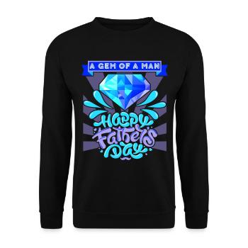 Father's Day Dad-is-a-Jewel, Gemmology-Dad Saying - Unisex Sweatshirt - black - Front - Alina (178cm) & Michal (187cm)