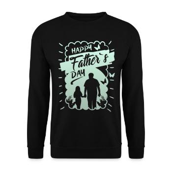 Fête des Pères, Père et Fille, Bonne Fête des Pères - Sweat-shirt Unisexe - noir - Devant - Alina (178cm) & Michal (187cm)