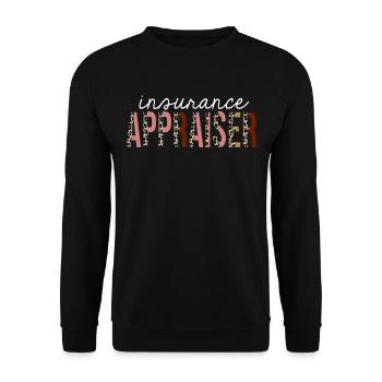 Insurance Appraiser Leopard Print Funny Gift - Unisex Sweatshirt - black - Front - Alina (178cm) & Michal (187cm)
