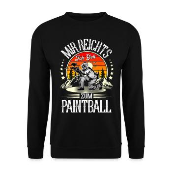 Paintball - Unisex Pullover - Schwarz - Vorne - Alina (178cm) & Michal (187cm)