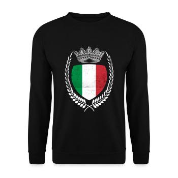 Chemise drapeau italien Drapeau italien Italia - Sweat-shirt Unisexe - noir - Devant - Alina (178cm) & Michal (187cm)