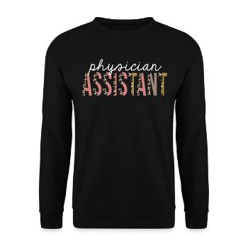 Assistant médical Leopard Print Drôle cadeau - Sweat-shirt Unisexe - noir - Devant - Alina (178cm) & Michal (187cm)