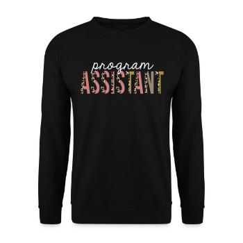 Assistant de programme Leopard Print Funny Gift - Sweat-shirt Unisexe - noir - Devant - Alina (178cm) & Michal (187cm)