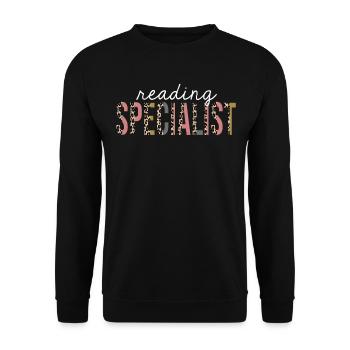Spécialiste de la lecture Leopard Print Funny Gift - Sweat-shirt Unisexe - noir - Devant - Alina (178cm) & Michal (187cm)