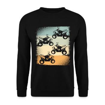 Quad ATV Offroad Quad Riders - Unisex Sweatshirt - black - Front - Alina (178cm) & Michal (187cm)
