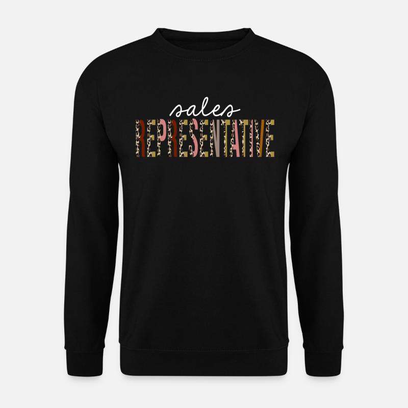 Vertriebsmitarbeiter Leopard Print lustiges Geschenk - Unisex Pullover - Schwarz