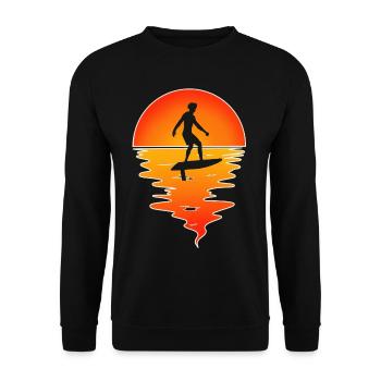 Hydrofoil Surfing Surf Surfer Hydrofoil Surfen - Unisex Sweatshirt - black - Front - Alina (178cm) & Michal (187cm)