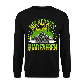 Quad ATV Offroad Quadfahrer - Unisex Pullover - Schwarz - Vorne - Alina (178cm) & Michal (187cm)