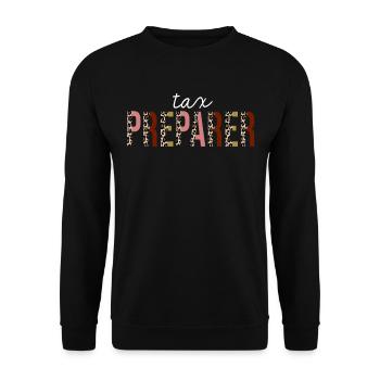 Chauffeur de taxi Leopard Print Drôle cadeau - Sweat-shirt Unisexe - noir - Devant - Alina (178cm) & Michal (187cm)