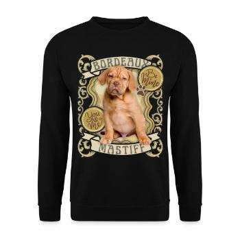 Bordeaux Mastiff, Dog, Bordeaux Great Dane, Poster - Unisex Sweatshirt - black - Front - Alina (178cm) & Michal (187cm)