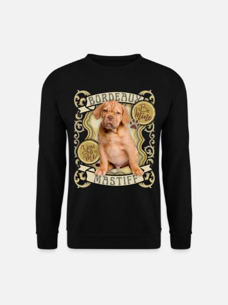 Bordeaux Mastiff, Hund, Bordeaux Dogge, Poster - Unisex Pullover - Schwarz