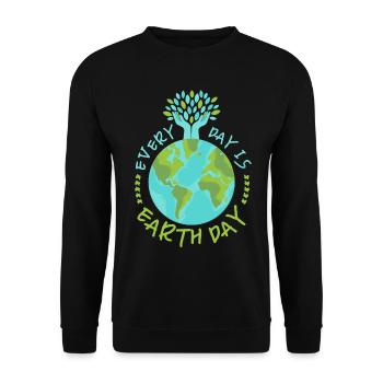Earth Day, Saying, Environmental Protection, Climate Protection - Unisex Sweatshirt - black - Front - Alina (178cm) & Michal (187cm)