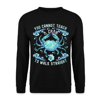 Sea crab, crab, funny saying - Unisex Sweatshirt - black - Front - Alina (178cm) & Michal (187cm)