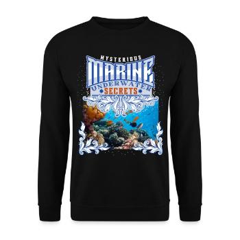 Sea-Ocean, Underwater World for Divers, Saying - Unisex Sweatshirt - black - Front - Alina (178cm) & Michal (187cm)