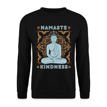 Buddha Design, Bouddha thaïlandais, Thaïlande - Sweat-shirt Unisexe - noir - Devant - Alina (178cm) & Michal (187cm)