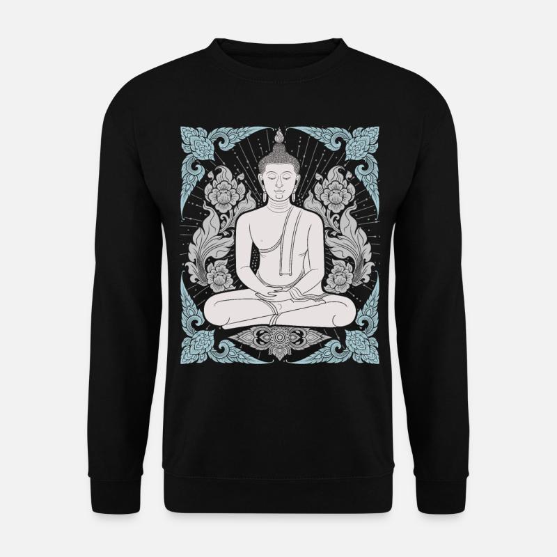 Buddhismus Thai-Buddha Meditation-Buddha Thailand - Unisex Pullover - Schwarz