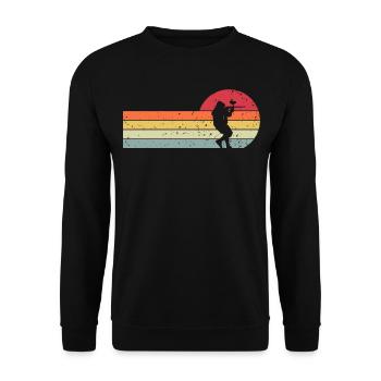 Paintball Vintage Sunset - Unisex Sweatshirt - black - Front - Alina (178cm) & Michal (187cm)