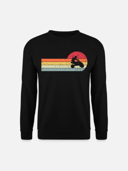 Quad ATV Offroad Quadfahrer Vintage Retro - Unisex Pullover - Schwarz