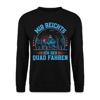 Quad ATV Offroad Quadfahrer - Unisex Pullover - Schwarz - Vorne - Alina (178cm) & Michal (187cm)