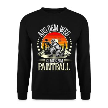 Paintball - Unisex Pullover - Schwarz - Vorne - Alina (178cm) & Michal (187cm)