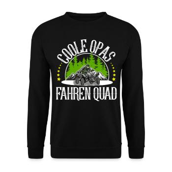 Quad ATV Offroad Quadfahrer - Unisex Pullover - Schwarz - Vorne - Alina (178cm) & Michal (187cm)