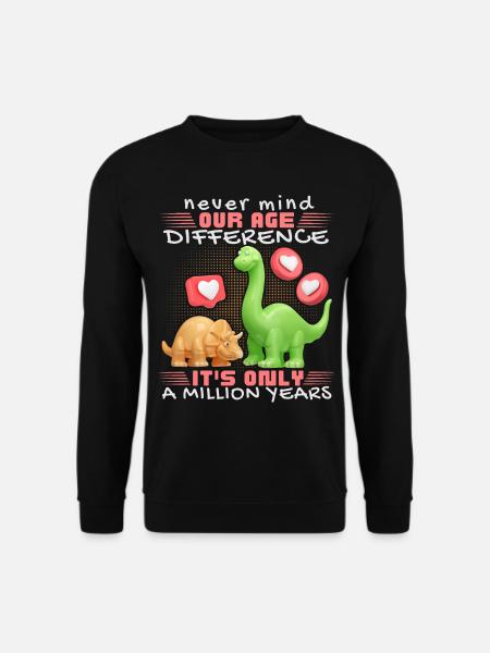 Verliebter Dinosaurier lustiger Spruch Dino-Spruch - Unisex Pullover - Schwarz