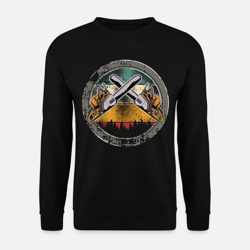 Kettensäge Holzfäller - Unisex Pullover - Schwarz