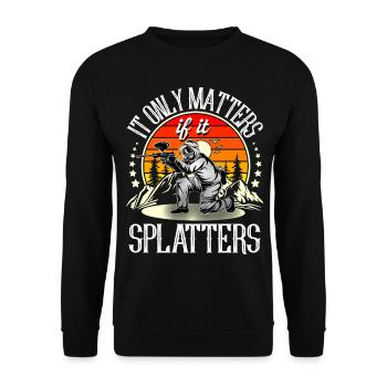 Paintball - Unisex Sweatshirt - black - Front - Alina (178cm) & Michal (187cm)