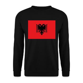 Albania Flag Albanian Country Pride Vintage - Unisex Sweatshirt - black - Front - Alina (178cm) & Michal (187cm)