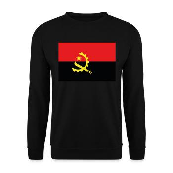 Drapeau officiel de l’Angola Fierté du pays angolais - Sweat-shirt Unisexe - noir - Devant - Alina (178cm) & Michal (187cm)